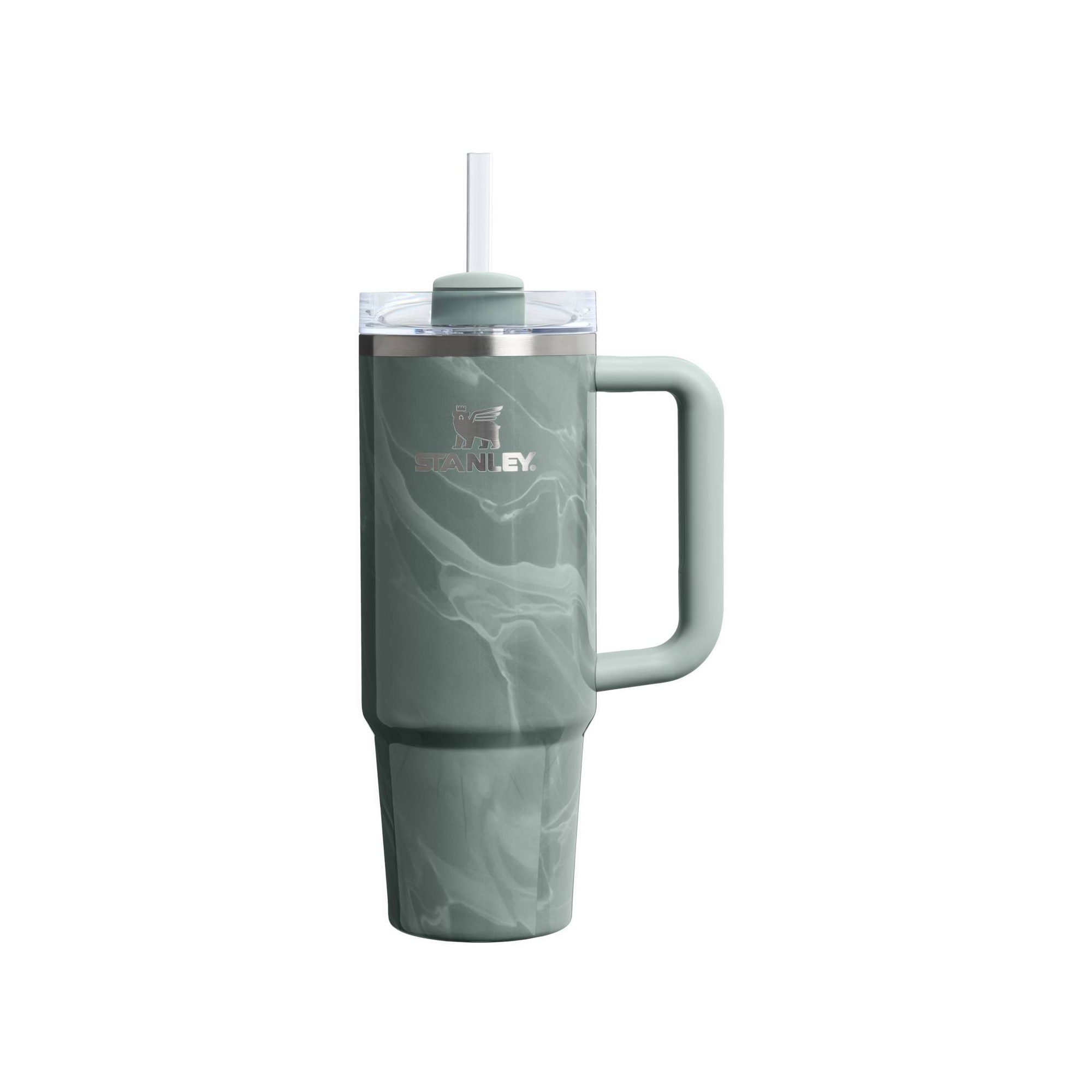 Stanley 30 oz Stainless Steel H2.0 Flowstate Quencher Tumbler Agate Calacatta