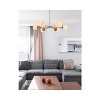 Elegant Lighting Briggs 36 inch pendant in brass with white shade - 2 of 4
