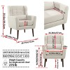 Lyngins Mid Century Chenille/Teddy Arm Accent Chair for Bedroom,Lounge Reading Chair for Living Room,Apartment - 3 of 3