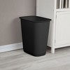 Sterilite 9 Gallon Rectangular Wastebasket Easy to Clean Open Top Durable Home Kitchen Trash Bin, Fits 13 Gallon Liner, 12 Pack, Black - image 4 of 4