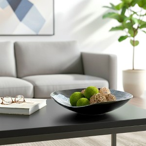 Contemporary Asymmetrical Decorative Bowl -  Coffee Table Decor and Centerpiece Table - Home Decor for Kitchen Counter, Key, or Candy Bowl - 1 of 4