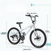 DSVIMOY Bicycles, Kids Bike with Double Disc Brakes, Children's Bicycle for Boys Girls Age 12+ Years, Silver, 68.8"*26.77"*47.6" - 2 of 4