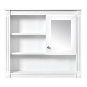 Chery Life 32''W x 28.7''H x 7.1''D Bathroom Wall Cabinet with Mirror & 4 Shelves, White - 1 of 4
