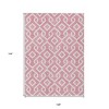 Blush And Ivory Geometric Washable Indoor Outdoor Area Rug - 3 of 4