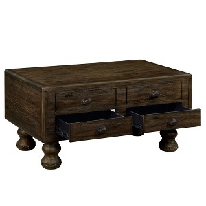 NicBex Modern Rectangle Coffee Table Set of 3 with Wood Gourd Shaped Legs and Drawers for Living Room - 1 of 4