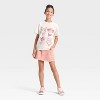 Girls' Short Sleeve Oversized Cowgirl Cats Graphic T-Shirt - Cat & Jack™ Cream - 4 of 4