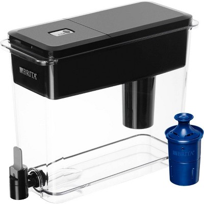 Brita Extra Large 18-Cup BPA Free UltraMax Water Dispenser with 1 Longlast Filter -Jet Black