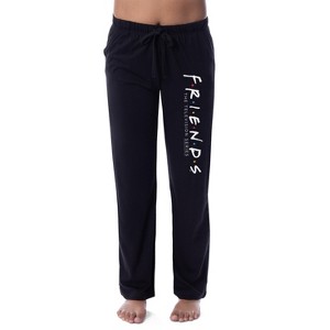 Friends TV Show Logo Womens' Sleep Pajama Pants Loungewear Black - 1 of 3