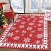 Christmas Runner Rug  Snowflake Kitchen Rugs Washable Low Pile Indoor Floor Long Carpet - 3 of 4
