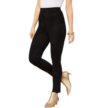 Roaman's Women's Plus Size Lace-applique Legging, 2x - Black : Target
