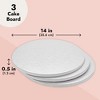 Juvale 3 Pack 14 Inch Round Cake Drum Board Set, Foam Rounds for Baking Supplies, Desserts (0.5 Inches Thick) - 4 of 4