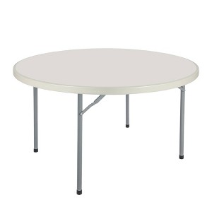 48" Heavy Duty Round Folding Banquet Table Speckled Gray - Hampden Furnishings: Indoor/Outdoor, Weather-Resistant - 1 of 4