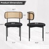 Infurnic Accent Chairs, Modern Upholstered Chairs Set with Sturdy Legs, for Kitchen and Dining Room, 2PCS, Black, 20.5"*20.5"*30" - 3 of 4