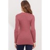 Hello Miz Women's Ribbed Long Sleeve Mock Neck Maternity Sweater Top - 4 of 4