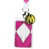 Power Rangers Pink Ranger ID Lanyard Badge Holder w Pterodactyl Rubber Pendant Pink - image 2 of 4