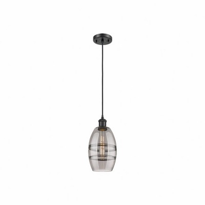Vaz - 1 Light Cord Hung Mini Pendant In Industrial Style-8.13 Inches Tall and 5.88 Inches Wide