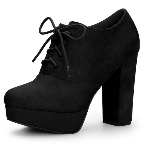 Lace up booties hot sale with block heel