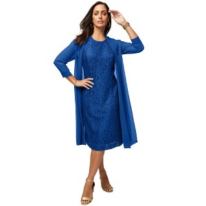 Jessica London 2-Piece Lace Jacket Dress - 1 of 4