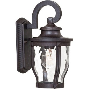 Minka Lavery Rustic Outdoor Wall Light Fixture Corona Bronze 12 1/4" Clear Hammered Glass for Post Exterior Deck Porch Yard Patio - 1 of 2