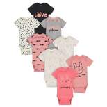 Onesies Brand Baby Girls' Short Sleeve Bodysuits, 8-pack