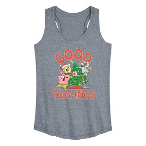 Women's - SpongeBob SquarePants - Good Tide Graphic Racerback Tank - 1 of 4