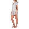 Blis Women's Notched Collar Short Sleeve Short Pajama Set - 3 of 4