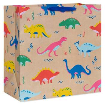 Dino on Kraft Kids' Square Gift Bag - Spritz™