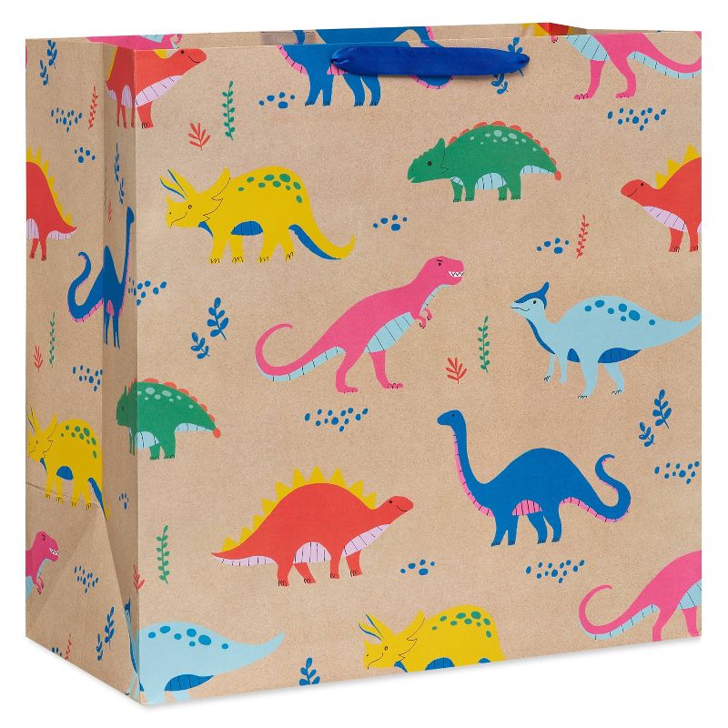 Dino on Kraft Kids&#39; Square Gift Bag - Spritz&#8482;, 1 of 5