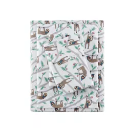 Twin Cozy Flannel Sheet Set Multi Sloth