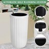 14.5 Inch Tall Planter Set of 2, Self Watering Plant Pot with Water Level Monitoring Device, Large Flower Pot with Hidden Wheels for Living Room - 3 of 4