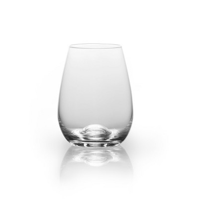 15.5-Ounce Clear Lead-Free Crystal Stemless Wine Glass Set
