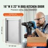 VEVOR BBQ Access Door, 16W x 22H Inch Single Outdoor Kitchen Door, Stainless Steel Flush Mount Door, Wall Vertical Door with Handle - 3 of 4