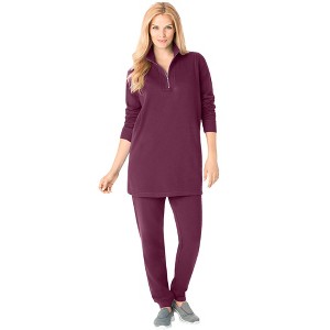 Woman Within 2-Piece Fleece Sweatshirt Set - 1 of 4