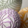 Sullivans 4.5" Sculpted Botanical Egg Decor Set of 3  Resin - 2 of 3