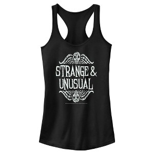 Junior's Beetlejuice Strange and Unusual Quote Racerback Tank Top - 1 of 4