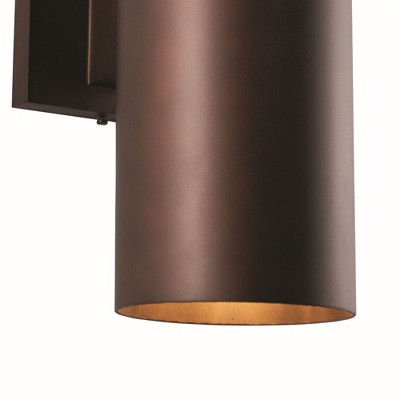 Chiasso Warm Brass Cylinder Dimmable Outdoor Sconce