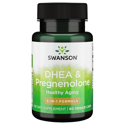 Swanson Dietary Supplements Dhea and Pregnenolone 60 Veg Caps.