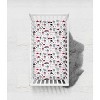 Bacati - Woodland Animals Red Black Gray Printed 100 percent Cotton Universal Baby US Standard Crib or Toddler Bed Fitted Sheet - 4 of 4