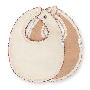 Muslin Baby Bibs | Soft Cotton Teething Bibs for Infant Drips, Drools & Feedings | Waterproof, Adjustable Fit for Newborn Baby | 2 Pack (Multicolor) - 1 of 3