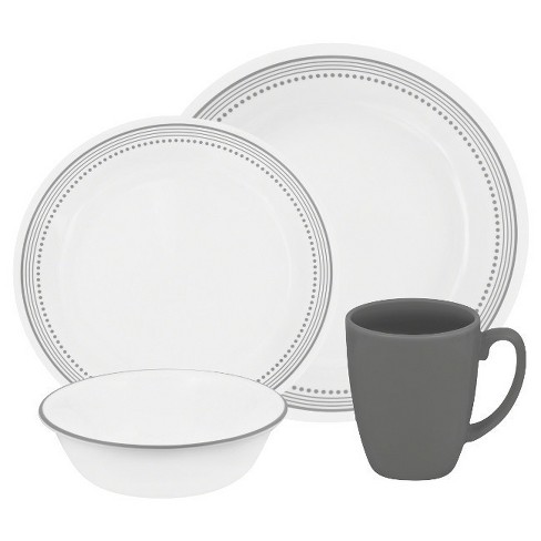 Corelle® Livingware™ 16pc Dinnerware Set Mystic Gray : Target