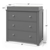 Child Craft Harmony 3 Drawer Dresser with Removable Changing Table Topper, Ample Storage, Anti-Tip Kit Included to Prevent Tipping, Baby Safe Finish - 2 of 4