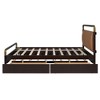 KIGFTSOD Queen Size Wooden Storage Platform Bed, with 2 Big Drawers, T-XL Size Trundle - 3 of 4