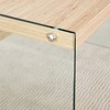 NicBex Dining Table for 4 Morden 47.2" Glass Dining Table Dining Room Table with Glass Base and Wooden Top for Dining Room - 3 of 4