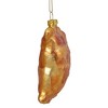 Northlight 5" Golden Glittered Pierogi Glass Christmas Ornament - 3 of 4