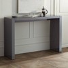 Studio 55D Jessa Modern Minimalist Wood Rectangular Bar Table 60" x 18" Gloss Gray for Spaces Living Room Kitchen Bedroom Bedside Entryway Home Office - 2 of 4