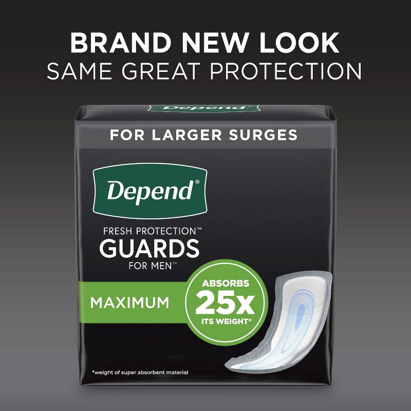 Depend Guards/Incontinence Bladder Control Pads for Men - Maximum Absorbency , 3 of 10