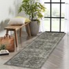 Indoor Soft Vintage Flower Area Rugs for Living Room Bedroom Washable Low Pile Non Slip Carpet Retro Distressed Rug Room Decor - 4 of 4