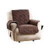Microfiber Non Slip Recliner Furniture Cover Chocolate - Sure Fit: Polyester Protector, Indoor Use, Machine Washable - 2 of 3
