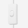 Ayla 2-Light Plug-In or Hardwire Wall Sconce with White Fabric Shade and Rattan Accent - Globe Electric: Modern Dual Lighting Fixture, ETL Listed - 2 of 4