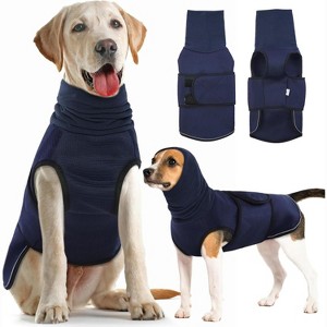 Dog Anxiety Calming Hoodie, Breathable Dog Jacket Vest for Thunderstorms, Separation, Fireworks, Vet Visits, Noise Block & Ear Protection Recovery - 1 of 4